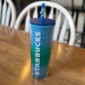 Blue/Green Starbucks Tumbler